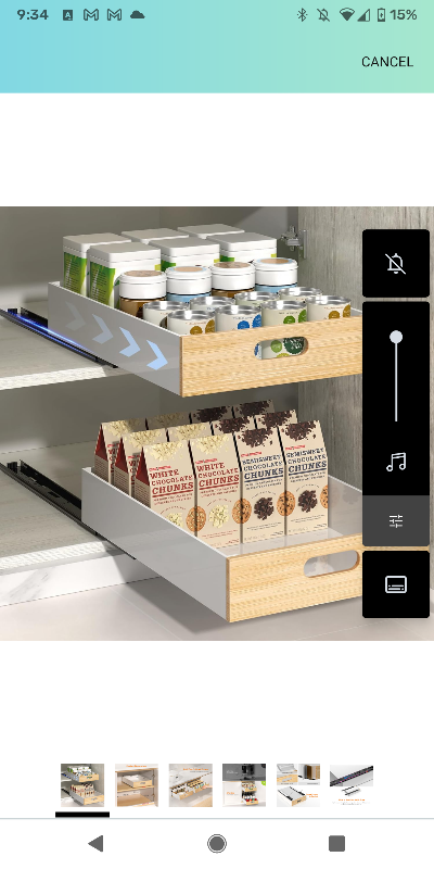 Photo 1 of 1 Pack Pull Out Drawer for Cabinet 14"W x 21"Deep, Metal Slide Out Drawers Fixed with Adhesive Nano Film, Roll Out Shelf Sliding Cabinet for Pots, Bathroom, Pantry, Under Sink, White