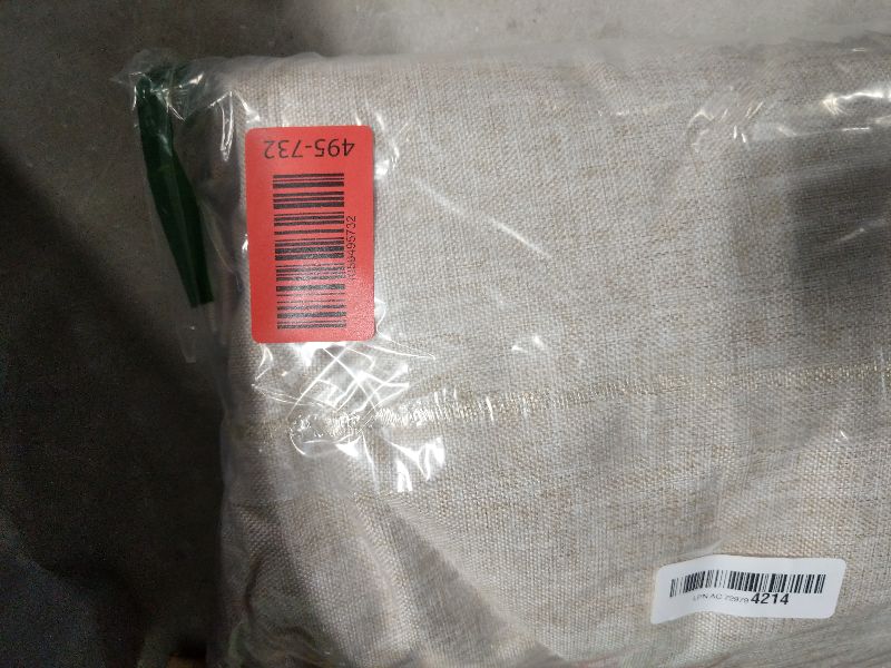 Photo 1 of 100% Blackout Shield Linen Blackout Curtains for Bedroom 90 Inches Long, Back Tab/Rod Pocket Living Room Drapes, Thermal Insulated Blackout Curtains 2 Panels Set, 50" W x 90" L, Oatmeal