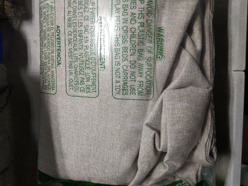 Photo 1 of 100% Blackout Shield Linen Blackout Curtains for Bedroom 90 Inches Long, Back Tab/Rod Pocket Living Room Drapes, Thermal Insulated Blackout Curtains 2 Panels Set, 50" W x 90" L, Oatmeal