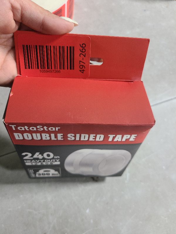 Photo 1 of 2 Rolls Double Sided Tape Heavy Duty - 240" x 1.2" & 0.8" - Removable Nano Tape for Poster Carpet Picture Hanging Strip Rug Wall Outdoor - Clear & Strong Adhesive Multipurpose Mounting Tape - 20 Feet