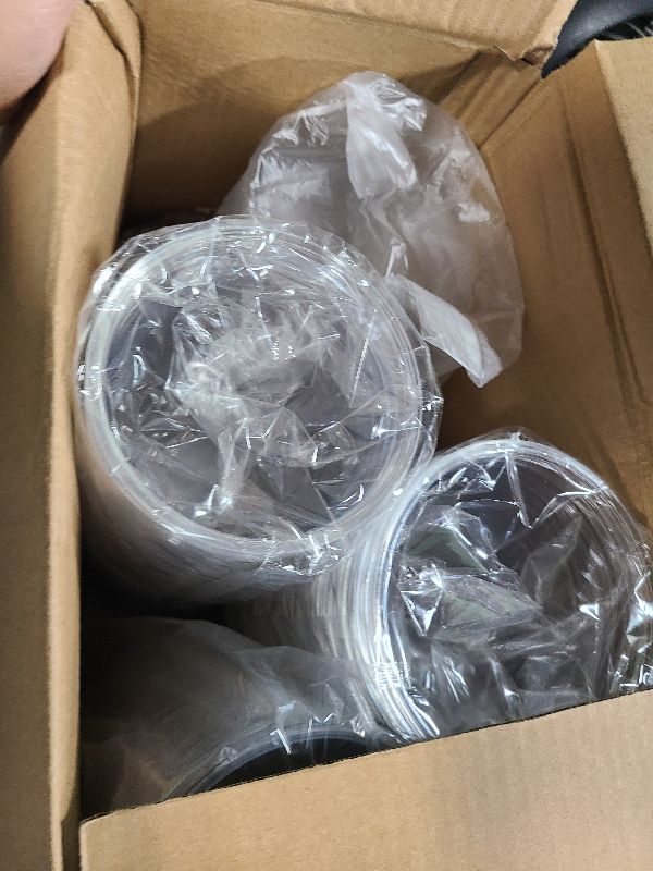 Photo 1 of [100 SETS] 32 oz Clear Plastic Cups with Lids and STRAWS, Disposable Drinking Cups for Cold Drinks, Iced Coffee, Milkshakes, Smoothies