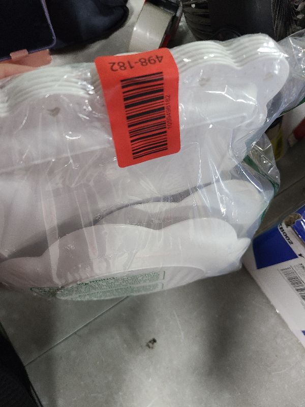 Photo 1 of 10 Pcs Cake Stand White Plastic Dessert Table Display Set 4 Pcs 3 Tired Cupcake Stand Cookie Tray Rack Serving Tray Cake Display Tower and 6 Pcs Dessert Trays for Wedding Baby Shower Tea Party (White)