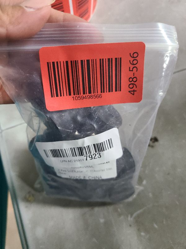 Photo 1 of 21 Pack Solid Rubber Stopper, Black Lab Plug, 000# - 8# Sizes Assortment, 11 Assorted Sizes