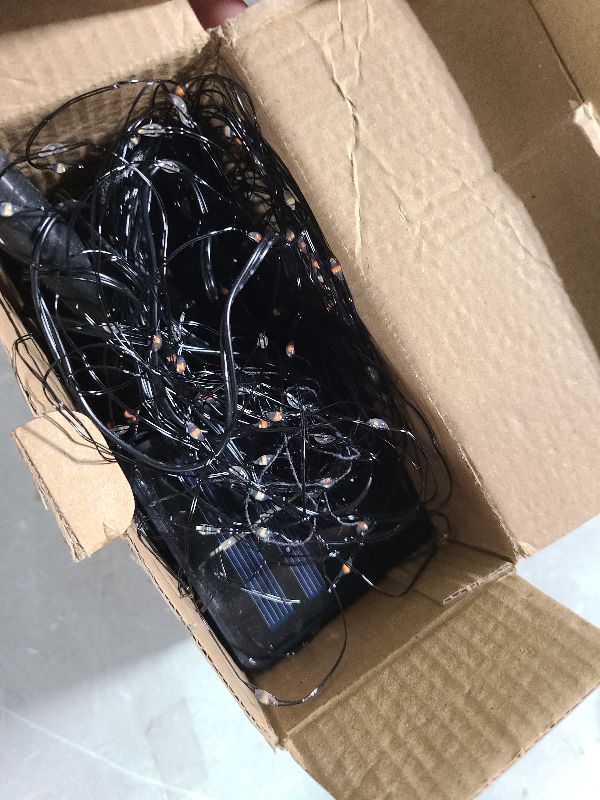 Photo 1 of 2 Pack 132ft Halloween Solar Outdoor Lights Orange Purple Fairy String Light, Halloween Lights Decorations Outdoor Waterproof, 8 Modes Copper Wire Fairy Light for Tree, Yard Home Party Decor