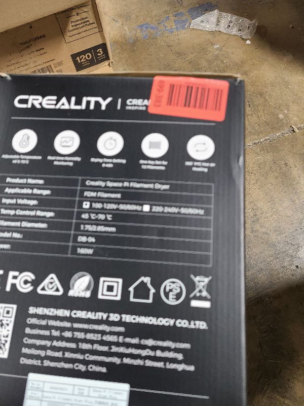 Photo 1 of 2025 New Creality Space PI Filament Dryer Plus Halloween Gifts, Dual-Spool 3D Printing Filament Dryer Box, Adjustable Temp 45?-70?, 360° Hot-Air & Real-Time Humidity Monitor, 12 Filament Presets