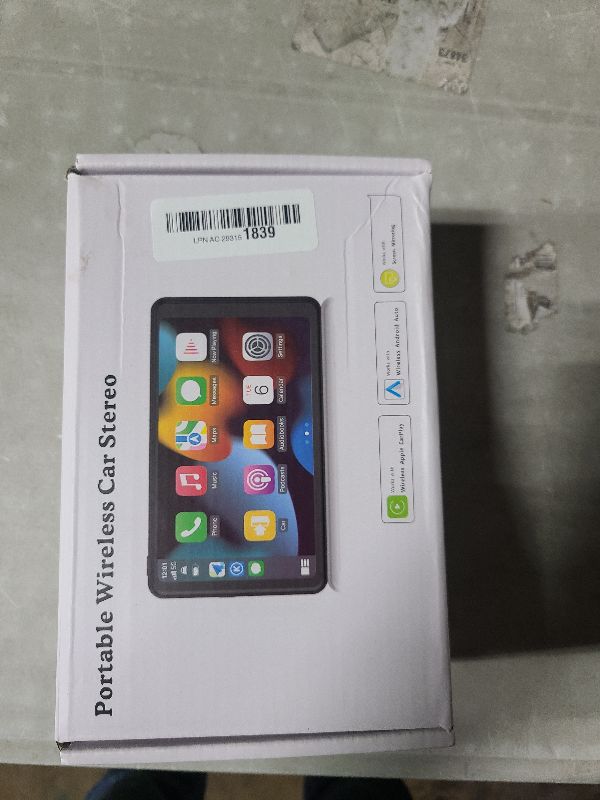 Photo 1 of 2025 Enhanced Carplay Screen for Car - 7" HD Portable Carplay & Android Auto with Bluetooth, HD Backup Camera, GPS Navigation, Siri, FM Radio, AUX, and Mirror Link – Compatible with All Vehicles