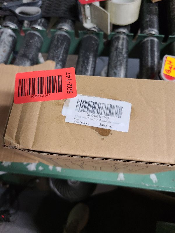 Photo 1 of 2 Pack 14oz Glass Soap Dispenser with Black Pump – Refillable for Hand Soap, Dish Soap, Lotion, Suited for Kitchen, Bathroom & Laundry Room(Olive Green)