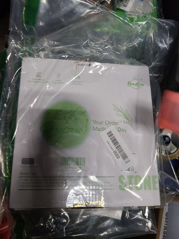 Photo 1 of 2Pack Diatomite Stone Sink Tray, Water Absorbing Faucet Mat for Kitchen & Bathroom Counter, Quick Dry Decorative Soap Dish Makeup Vanity Caddy,Dispenser Sponge Holder Organizer, Beige-8"x 3.8"