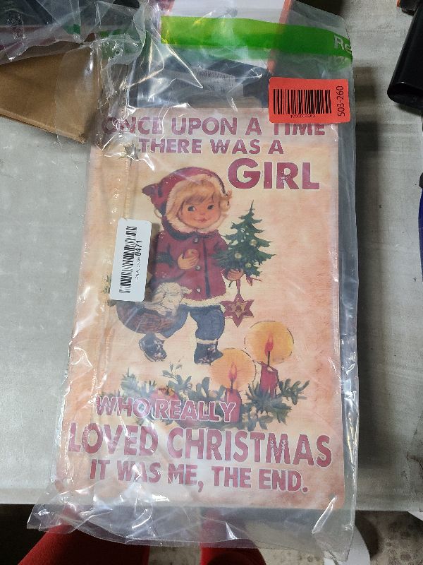 Photo 1 of Joyline Women Girls Gifts Rustic Christmas Sign Just A Girl Who Loved Christmas Funny Tin Sign for Home Farmhouse Kicthen Bedroom She Shed Decor 8 x 12 inches (3242)