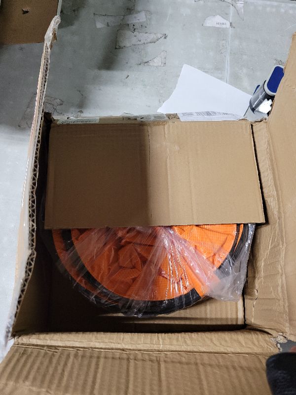 Photo 1 of 16FT PVC Flexible Duct Hose 10 Inch Duct Hosing with Adjustable Rope for Utility Blower Exhaust Fan Ducting Hose Folding Exhaust Duct Easy Storage?10 in*16Ft?