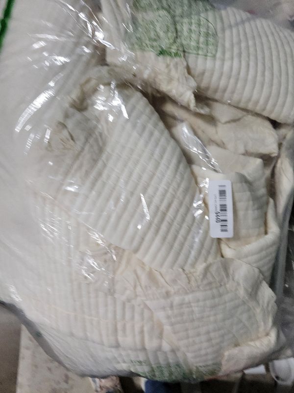 Photo 1 of 100% Cotton Frilled Bed Coverlet, Blanket – Full/Double Size Bed 79 x91” - Pigment Washed Soft & Breathable Quilted Blankets for Bed and Couch – Lightweight Bed Coverlet for All Seasons (Ivory)