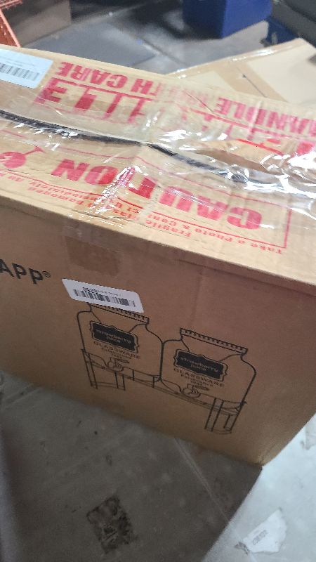 Photo 1 of 1 Gallon Glass Drink Dispensers For Parties 2PACK.Beverage Dispenser,Glass Drink Dispenser With Stand And Stainless Steel Spigot 100% Leakproof.Lemonade Dispenser With Ice Cylinder.Laundry Detergent