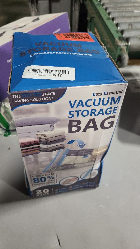 Photo 1 of 20 Pack Vacuum Storage Bags, Space Saver Bags (4 Jumbo/4 Large/4 Medium/4 Small/4 Roll) Compression for Comforters and Blankets, Sealer Clothes Storage, Hand Pump Included