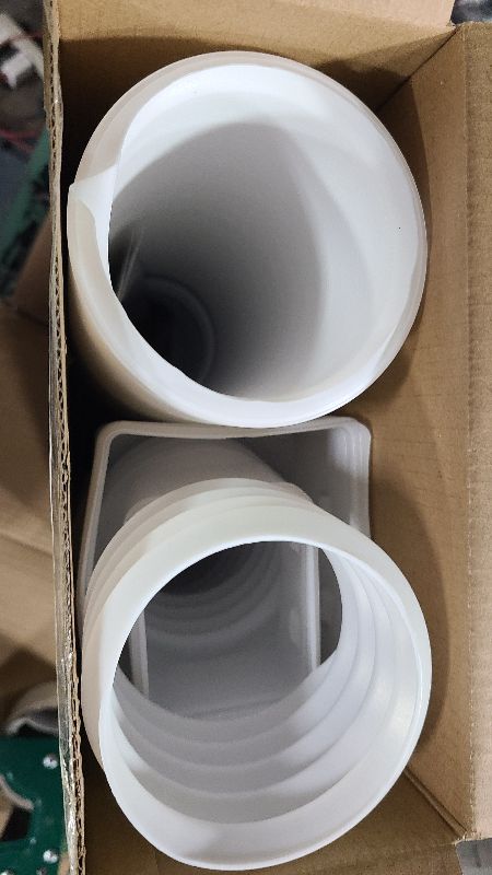 Photo 1 of 2 Pack Rain Gutter Downspout Extensions, Flexible Downspout Extender with 58"+68" Extendable Pipes for Rain Water Drainage, Durable Down Spout Drain Extension with Connector (White)