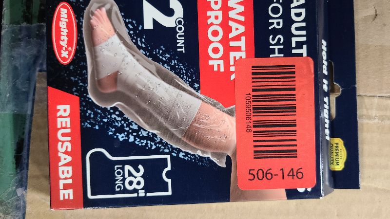 Photo 1 of 100% Waterproof Cast Covers for Shower Leg - Tight Seal - Reusable Adult 2pk Half Leg Cast Protectors - Knee, Ankle, Foot