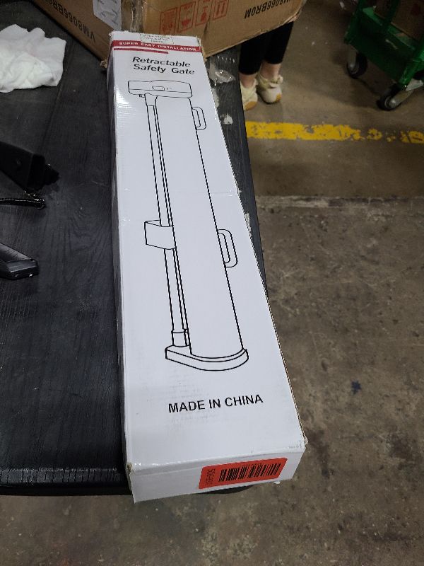 Photo 1 of 20 Inches Tall Retractable Short Dog Gates for Doorways, Short Pet Gate to Step Over, Extends up to 55" Wide, Step Over Puppy Gates for Stairs Mesh Doggy Gates Small Dog Gate Indoor Outdoor (Black)