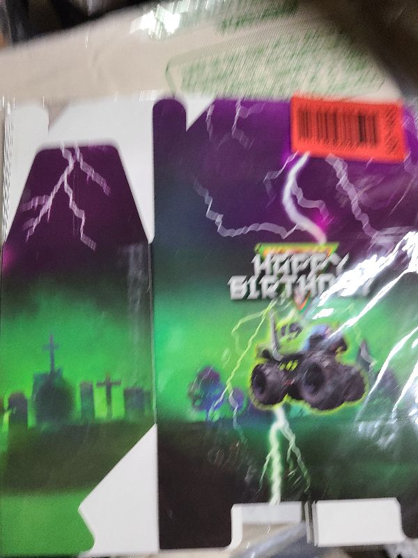 Photo 1 of 12Pcs Green Purple Monster Truck Treat Boxes Monster Truck Birthday Party Decorations Racing Truck Theme Party Favor Gift Boxes Monster Truck Goodie Boxes for Kids Birthday Party Supplies 6 x 3 x 3.6