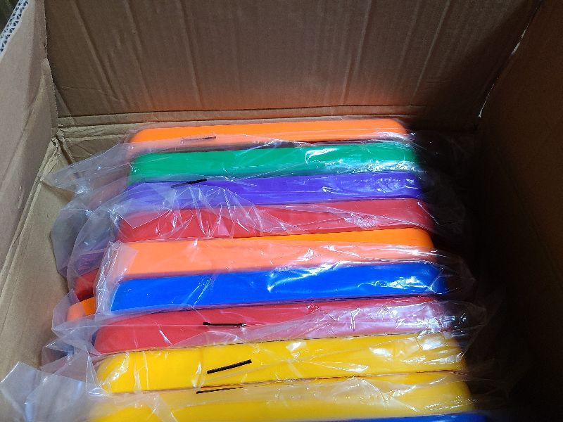 Photo 1 of 12 Pcs Sports Scooter Board with Handles Plastic Floor Sitting Scooter Board for Kids Suitable for Gym Indoor Outdoor Activities Physical Education Equipment?Colors