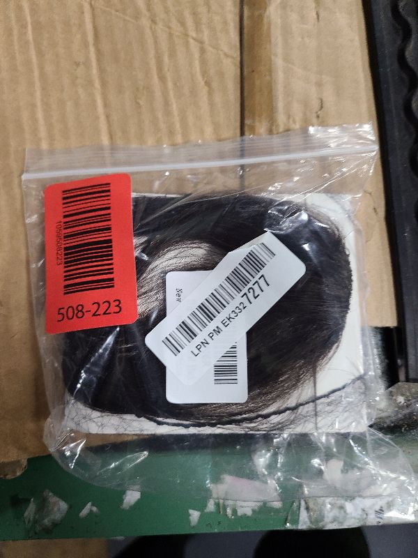 Photo 1 of 100% Human Hair Clip On Bangs - Wispy Brown & Black, Real Human Hair for Natural Hair