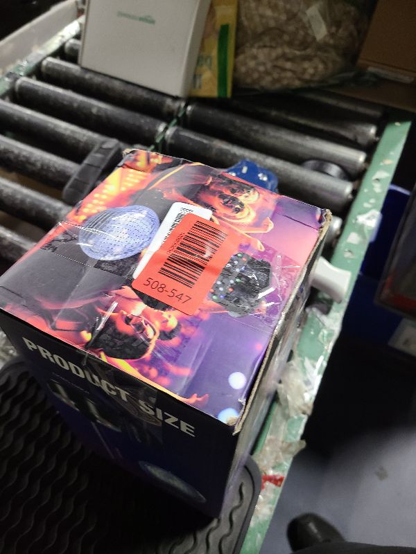 Photo 1 of 10RPM Disco Ball with Motor and 6Inch Mirror Ball — Plug/Battery Operated Disco Motor with 18 LED Beads 4 Color Lights and Remote Control, for Birthday Party, Back to 70s Theme Party Atomosphere