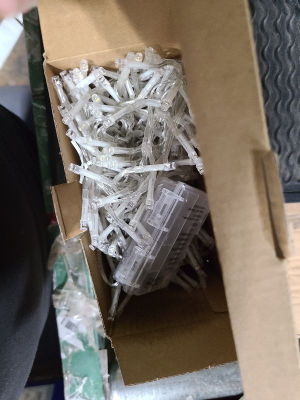 Photo 1 of 2 Pack Battery Operated String Lights Outdoor, 8FT 120 LED Battery Powered String Fairy Lights with Time, 8 Modes, Waterproof Twinkle String Lights for Outside Indoor Bedroom Tree Wedding, Warm White