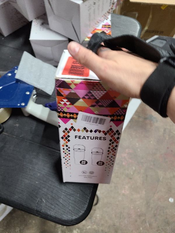 Photo 1 of 30oz Stainless Steel Insulated Tumbler with Straw & Foldable Handle - Leakproof, Double-Wall Vacuum Travel Thermos for Hot/Cold Drinks, Non-Slip Base, Fit Cup Holders