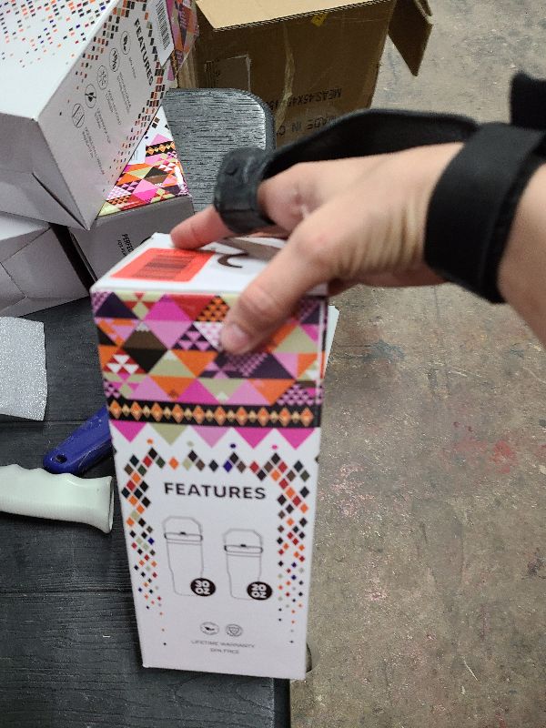 Photo 1 of 30oz Stainless Steel Insulated Tumbler with Straw & Foldable Handle - Leakproof, Double-Wall Vacuum Travel Thermos for Hot/Cold Drinks, Non-Slip Base, Fit Cup Holders