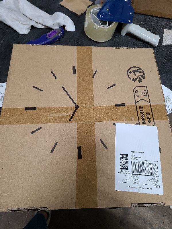 Photo 1 of 1st owned Large Wall Clock Silent Non-Ticking Roman Numerals Vintage Battery Operated (24 inch,18inch,16inch) Farmhouse Wall Clock for Living Room, Bedroom, Kitchen, Cafe Decor-Silver 40CM