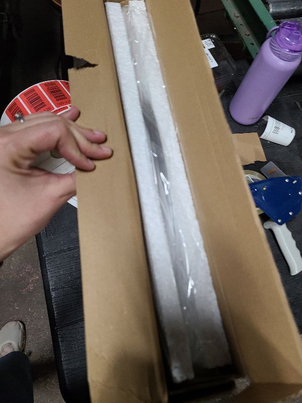 Photo 1 of 1st owned Large Wall Clock Silent Non-Ticking Roman Numerals Vintage Battery Operated (24 inch,18inch,16inch) Farmhouse Wall Clock for Living Room, Bedroom, Kitchen, Cafe Decor-Silver 40CM