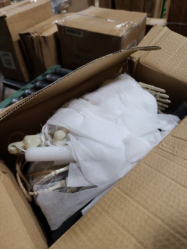 Photo 1 of 2 Pack Halloween Decorations Hanging Skeleton Ghosts with Light, Decor Props for Outdoor, Yard, Patio and Haunted House