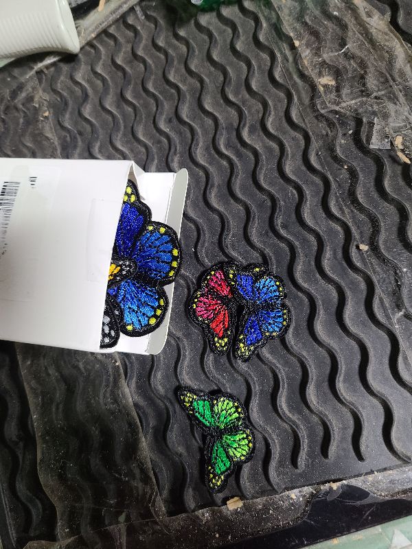 Photo 1 of 20pcs Butterfly Iron on Patches, 2 Size Embroidered Sew Applique Repair Patch