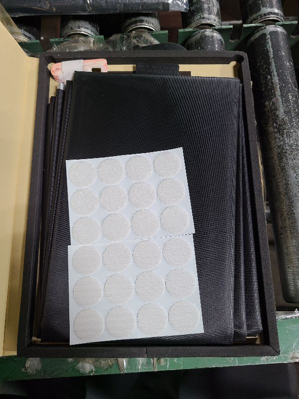 Photo 1 of 100% Blackout Window Cover Curtains for Bedroom 57x40Inch,No Drill,DIY Cut Portable Removable Black out Shades Blinds Cover for Baby Nursery,RV,Media Room,Hook&Loop Tape Straps Stickers,Magnetic Clips