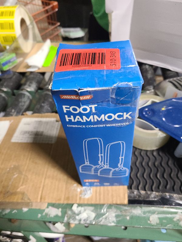 Photo 1 of 2-Pack Airplane Foot Hammock, Portable Leg Rest with Removable Cushion, Travel Essentials for Women and Men, Ergonomic Support for Car & Home