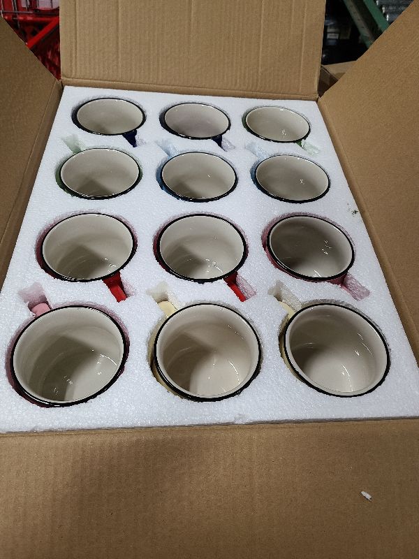 Photo 1 of 12Pcs Christmas Coffee Mugs 12 oz Ceramic Mug Gift Holiday Hot Cocoa Ceramic Christmas Coffee Mugs Stackable Holiday Chocolate Mugs as Christmas Gifts for Family, Friends and Colleagues
