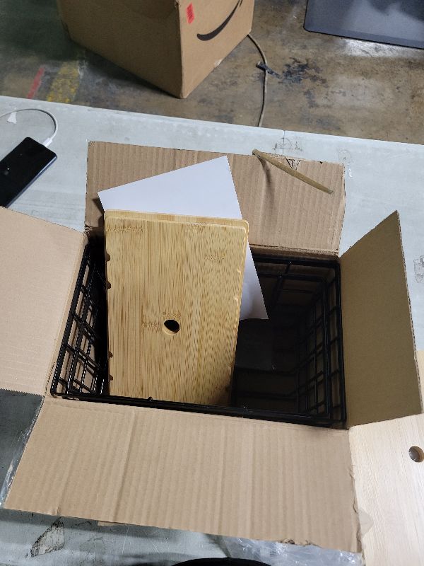 Photo 1 of 2 Pack Trash Bag Holder, Extra Large Garbage Bag Dispenser with Bamboo Top, Wall Mounted Stackable Trashbag Storage for Kitchen Laundry Room Under Sink Organization