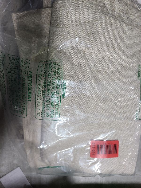 Photo 1 of 100% Blackout Shield Full Blackout Curtains for Bedroom 120 inch Length 2 Panels Set, Clip Rings/Rod Pocket Faux Linen Black Out Curtains for Living Room, Thermal Insulated, 50Wx120L, Natural Flax