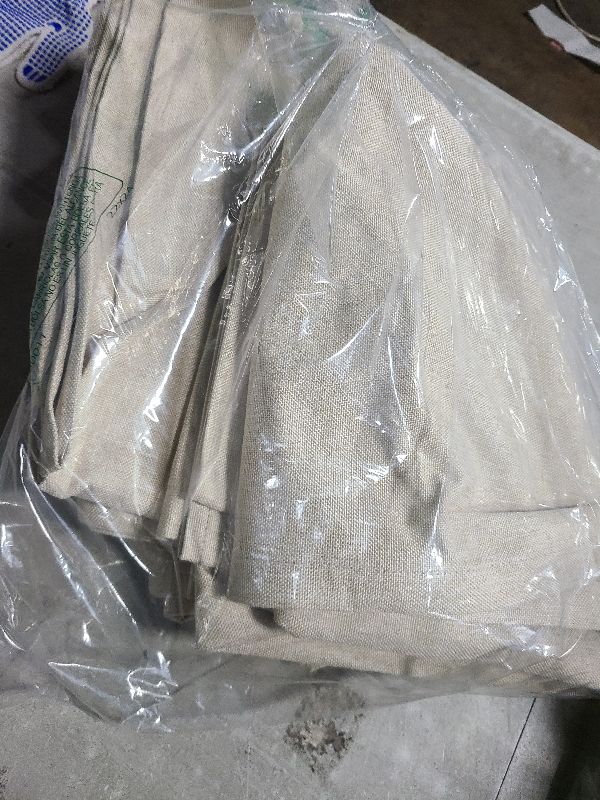 Photo 1 of 100% Blackout Shield Full Blackout Curtains for Bedroom 120 inch Length 2 Panels Set, Clip Rings/Rod Pocket Faux Linen Black Out Curtains for Living Room, Thermal Insulated, 50Wx120L, Natural Flax