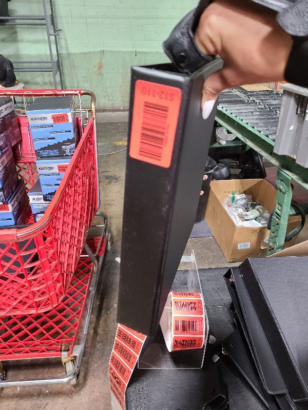 Photo 1 of 1 1/2" Binder Capacity - Round Ring Fastener(s) - Vinyl - Black - 1.02 lb - 1 / Each-28552-Office Supplies