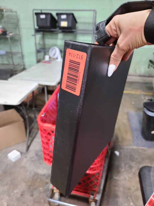 Photo 1 of 1 1/2" Binder Capacity - Round Ring Fastener(s) - Vinyl - Black - 1.02 lb - 1 / Each-28552-Office Supplies