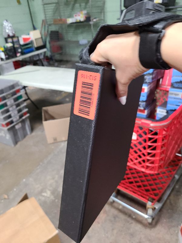 Photo 1 of 1 1/2" Binder Capacity - Round Ring Fastener(s) - Vinyl - Black - 1.02 lb - 1 / Each-28552-Office Supplies