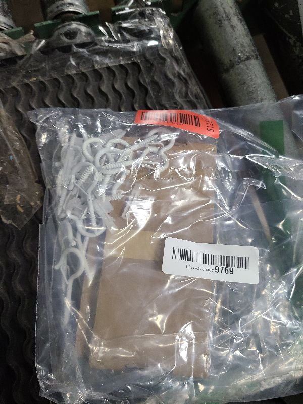 Photo 1 of 20 Pack Q Hanger Hooks with Safety Buckle, Rustproof Screw Hooks for Hanging String Lights, Bird Feeder, Plants, Wind Chimes & Holiday Decorations, Holds Up to 40 lbs?2.2" White Vinyl Coated ?
