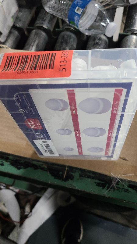 Photo 1 of 197 Pieces White PE Bolt Covers Screw Caps White Bolt Nut Protective Cap Bolts Cover Screws Caps Hex Cap Plastic Nut Assortment Kits Nylon Insert Locknut for Screws Bolts M4 M5 M6 M8 M10 M12