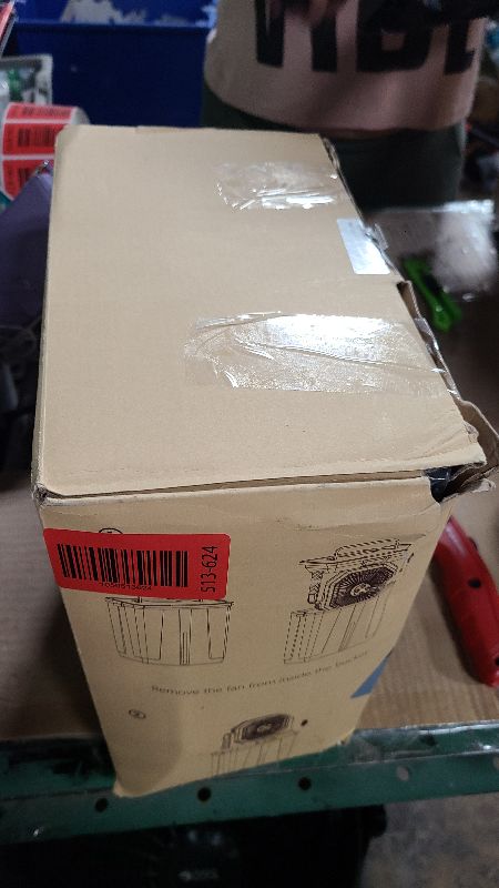 Photo 1 of 24000mAh Rechargeable Misting Fan with 8L Water Bucket, 3-Speed Outdoor Cooling Fan with LED Lights, 120°Oscillation for Camping, Backyard, Patio,Outdoor-Black