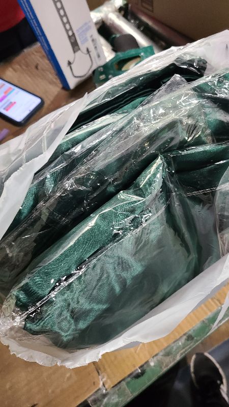 Photo 1 of 12 Pack Satin Tablecloth Wedding Rectangle Tablecloth Bright Silk Table Cloth Smooth Fabric Washable for Wedding Banquet Party Events,Birthday Party Dinner Anniversary Table Décor(57"x108",Dark Green)