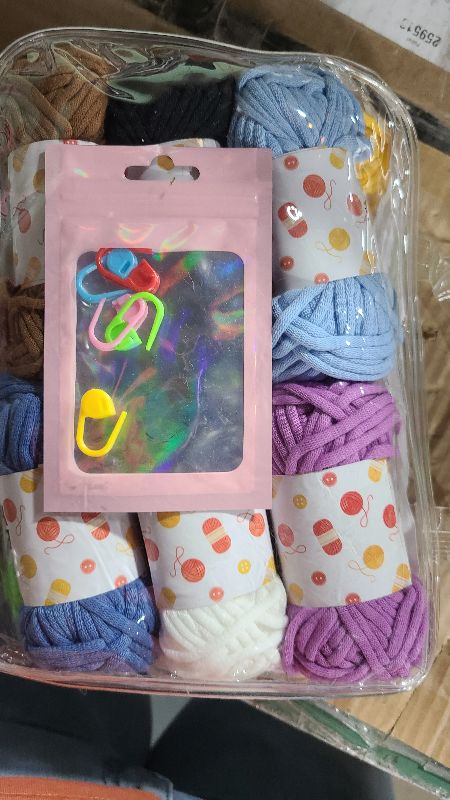 Photo 1 of 12PACK Yarn for Crocheting and Knitting - 360 Yards of Cotton Yarn for Crocheting and Knitting Mini Project; Worsted-Weight Medium #4; Cotton-Nylon Blend Yarn for Beginners Crochet Kit Making