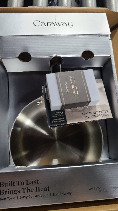 Photo 1 of 
Caraway Stainless Steel Fry Pan (2.7 qt, 10.5") - 5-Ply Stainless Steel Pan - Oven Safe & Stovetop Agnostic - Non Toxic, PTFE & PFOA Free