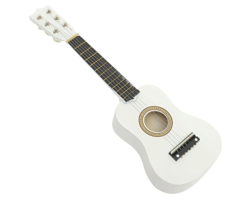 Photo 1 of 21 Inch Guitar Small Acoustic Guitar for Beginners 6- String Wooden Guitar White