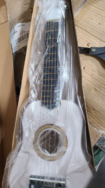 Photo 1 of 21 Inch Guitar Small Acoustic Guitar for Beginners 6- String Wooden Guitar White