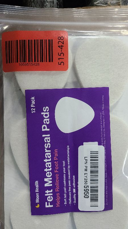 Photo 1 of 12-Pack Metatarsal Foot Pads for Pain Relief - 1/4” Thick, Ball of Foot Cushions for Women and Men, Forefoot and Sole Support, Metatarsalgia Mortons Neuroma. Metatarsal Pads Ball of Foot Cushions.