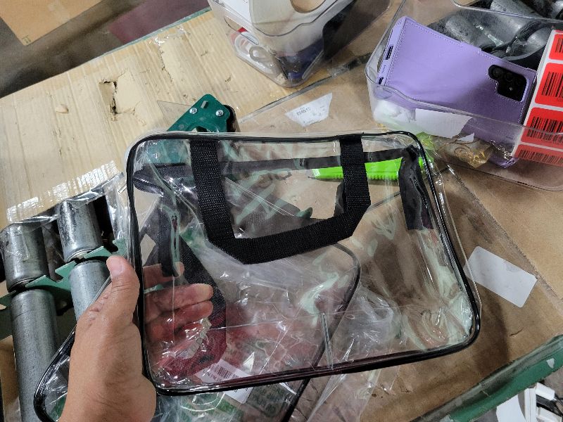 Photo 1 of 2 Packs Toy Storage Bags with Zipper, Clear Large PVC Organizing Bags Portable Handheld Toy Storage Organizer Waterproof Toy Bags for Building Blocks Kids Books Board Games Toys Cosmetic